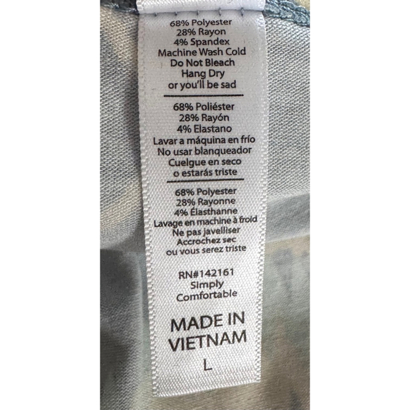 Women's LuLaRoe Classic T-Shirt Size L Blue Multi-Color - Picture 4 of 5